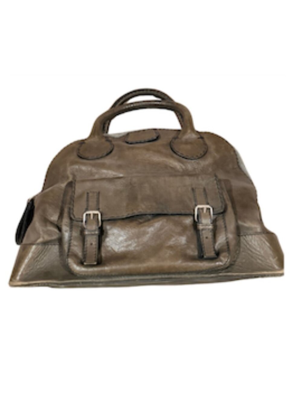 Chloé Edith Large Bowler Satchel  Dark Green Calfskin Leather | Rare Color